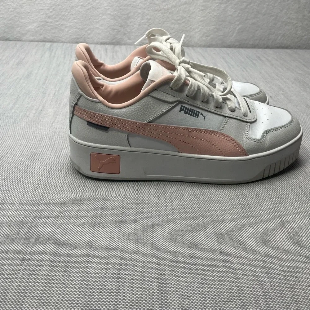 Fila Carina Street Pink and White Platform Sneakers